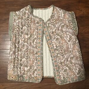 Floral Quilted Vest